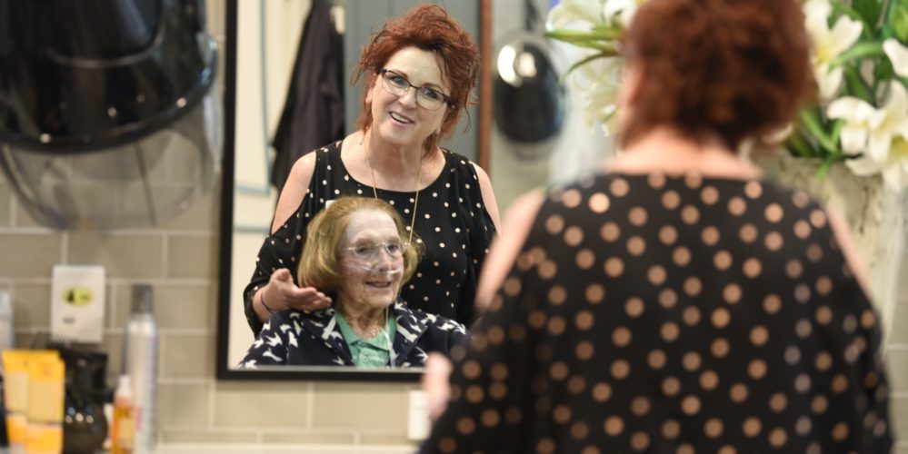 enjoying hairdresser cinema at independent living burradoo